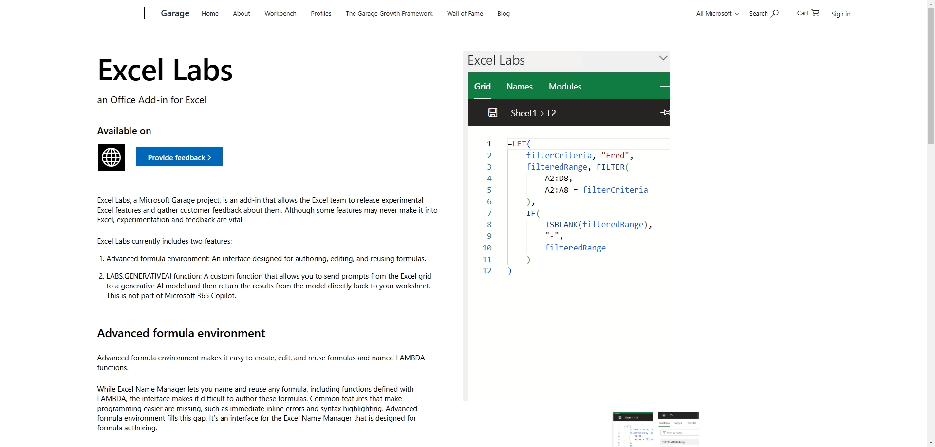 Excel Labs Add-In